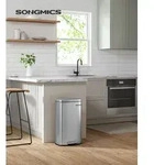 SONGMICS M&uuml;lleimer 30L Treteimer Edelstahl mit Deckel und Inneneimer hygienisch und