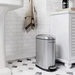 SONGMICS M&uuml;lleimer 10L Edelstahl mit Softclose Abfalleimer Inneneimer Kosmetikeimer