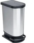 Rotho Abfalleimer 50 L Paso - Treteimer Geruchsdicht f&uuml;r 2 M&uuml;lls&auml;cke 2x 25l -
