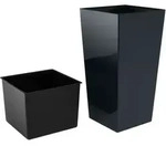 NABBI Hoch blumentopf aus kunststoff DURS400 40 cm - Anthrazit - Dunkelgrau