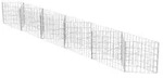 vidaXL Gabionenkorb Pflanzkasten Gem&uuml;se-Hochbeet Stahl 300&times;30&times;50 cm - Silber