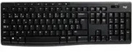Logitech K270, Volle Gr&ouml;&szlig;e (100%), Kabellos, RF Wireless, AZERTY, Schwarz - Schwarz