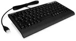 KeySonic ACK-595C+ (US) Mini-Tastatur, SoftSkin, Combo, schwarz, Mini, Kabelgebunden,