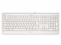CHERRY KC 1068 kabelgebundene Tastatur, weiß-grau, ultraflach, taktiles Feedback,