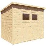 Alpholz Ger&auml;tehaus Mollie 251x199 cm mit 14mm Wandst&auml;rke inkl. Fu&szlig;boden -