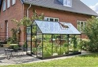Gew&auml;chshaus Halls Qube 610 6,4 m&sup2; Sicherheitsglas 3 mm 198 x 321 cm schwarz
