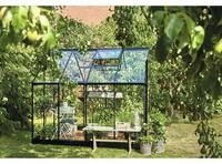 Gew&auml;chshaus Halls Qube 68 5,1 m&sup2; Sicherheitsglas 3 mm 198 x 259 cm schwarz