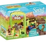 PLAYMOBIL Spirit 70120 Pferdebox "Snips & Herr Karotte" - Bunt