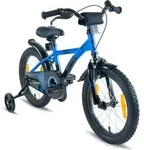 PROMETHEUS Kinderfahrrad 16 Zoll Jungen und M&auml;dchen in Blau & Schwarz mit