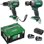 HiKOKI Akku-Combo-Kit KC18DPLWDZ 18 V, Akku-Bohrschrauber, Akku-Schlagschrauber, 2