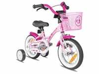 PROMETHEUS Mädchenfahrrad ab 3 Jahre | 12 Zoll Kinder Fahrrad mit Stützräder 