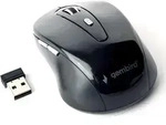gembird Maus Wireless 6 Tasten silber-schwarz - Schwarz/Grau