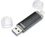 Hama USB-Stick Laeta Twin, USB 3.0, 256GB, Schwarz