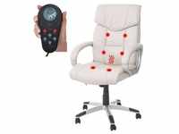 Massage-Bürostuhl MCW-A71, Drehstuhl Chefsessel, Heizfunktion Massagefunktion