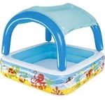 Bestway&reg; Planschbecken Beach BuddyTM mit Sonnenschutzdach 140 x 140 x 114 cm - Blau
