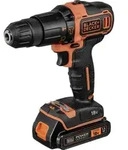 Black & Decker BDCHD18K-QW, Handbohrmaschine, Ohne Schl&uuml;ssel, Schwarz, Orange,...