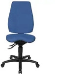 Topstar B&uuml;rostuhl Body Balance 450, BAK450BT26 Stoff blau, Gestell schwarz - Blau