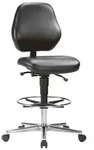 Bimos Arbeitsdrehstuhl Solitec mit Rollen und Fu&szlig;ring Kunstleder H&ouml;he 650-910mm -