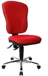 Topstar B&uuml;rostuhl Steel Point 80, 8189 BB2 Stoff rot, Gestell chrom