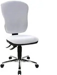 Topstar B&uuml;rostuhl Steel Point 80, 8189 BB7 wei&szlig;, chrom Stoff - Wei&szlig;