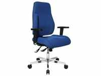 Topstar Bürodrehstuhl blau Lehnen-H.600mm Sitz-Höhe 430-510mm ohne Armlehnen -