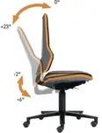 Bimos Arbeitsdrehstuhl Neon mit Rollen grau Sitz-H430-600mm Synchrontechnik -