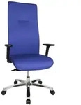 Topstar XXL B&uuml;rostuhl Big Star 30, BT390T W56 Stoff blau, Gestell alu - Blau