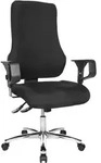 Topstar B&uuml;rostuhl Top Point Deluxe Stoff schwarz, Gestell chrom (TOP POINT DELUXE