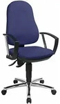 Topstar B&uuml;rostuhl Support&reg; P Deluxe, 8179AG26 blau, chrom Stoff - Blau