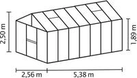 Vitavia Gew&auml;chshaus Zeus2 13800 ESG 4mm u. HKP 10mm, schwarz, 278135