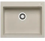 PYRAMIS Sp&uuml;le ISTROS 61x50 in DARK BEIGE mit Excenterbedienung / Granitsp&uuml;le /