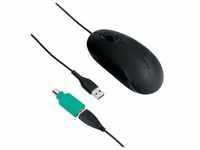 Targus 3 Button Optical USB/PS2 Mouse - Beidhändig - Optisch - USB Typ-A - 1000 DPI