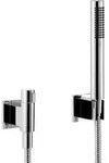 Dornb Brause-Garnitur Einzelrosetten Durchfluss 15 l/min chrom - Silber