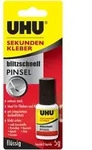 UHU&reg; 45545 Sekundenkleber blitzschnell mit Pinsel - Flasche mit 5 g, Infokarte(P) -