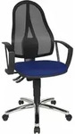 Topstar B&uuml;rostuhl Point 60 Netz Plus, G260 blau, chrom Stoff - Blau