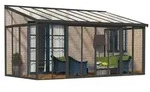 Palram - Canopia Aluminium Kaltwintergarten Sanremo Anthrazit 277x556x310 cm - Grau