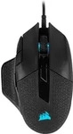 Corsair Nightsword RGB, rechts, Optisch, USB Typ-A, 18000 DPI, Schwarz - Schwarz