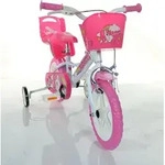 12 Zoll Kinderfahrrad M&auml;dchenfahrrad Dino Bikes Unicorn Einhorn - Wei&szlig;