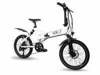 LLobe E-Bike 20" Alu Faltrad City III white, Batterie 36V/10,4Ah, 7-Gang Shimano