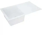 respekta Mineralite Einbausp&uuml;le 1 Becken Houston 80 x 50 cm 80 x 50 cm - Wei&szlig;