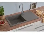 Respekta Sp&uuml;le K&uuml;chenausstattung Denver Mineralite Grau Einbausp&uuml;le innovativ