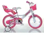 16 Zoll Kinderfahrrad M&auml;dchenfahrrad Dino Bikes Unicorn Einhorn - Wei&szlig;