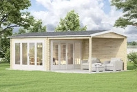 Luxhut S1.1.00003.0, Luxhut Alpholz Gartenhaus Freiburg-44 aus naturbelassenem Holz
