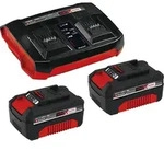 Einhell Power X-Change PXC-Starter-Kit 2x 3,0Ah & Twincharger Kit - Schwarz/Rot