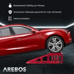 AREBOS PKW Auffahrrampe Hebeb&uuml;hne 2 t | H&ouml;henverstellbar 270&ndash;375 mm |...