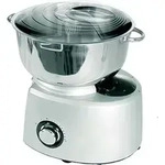 Syntrox Germany K&uuml;chenmaschine 3-in-1 1200W 5,8L mit Fleischwolf silber - Silber