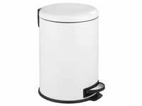 WENKO Tret LEMAN Weiß 20 L Abfall Müll Eimer mit Absenkautomatik Bad WC Küchen