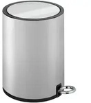 WENKO Kosmetik Tret Eimer Monza Easy Close 3 L Bad WC Abfall Edelstahl matt M&uuml;l -