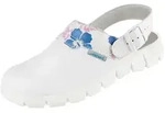 Abeba 7320 Clog wei&szlig; mit Aufdruck - 41 - Wei&szlig; - 41