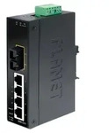 PLANET IP30 Slim Type 4-Port industrieller Ethernet Switch + 1-Port 100Base-FX(SC)